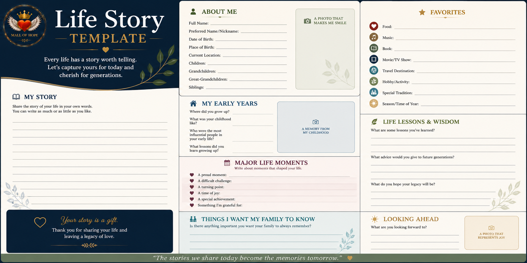 mall of hope life story template